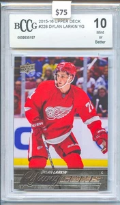 2015-16 Upper Deck Dylan Larkin Young Guns #228 BCCG 10 Mint Rookie Card - Picture 1 of 2