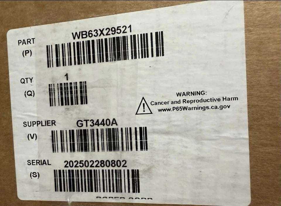 GE WB63X29521 DRAWER BODY AND SLIDES ASSEMBLY NEW IN BOX - Image 1 of 4