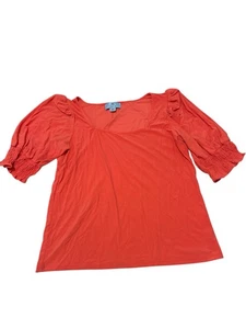 Top de mujer Cece naranja neón manga corta abullonada mediano * (1076) - Imagen 1 de 12