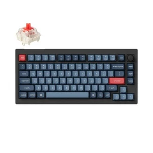 Keychron V1 Max Hot-Swappable RGB Backlit Keyboard (Black) (Gateron Red Switc... - Picture 1 of 5