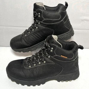 KHOMBU Men's 7.5 Memory Foam Hiker Boot Thinsulate Black Waterproof Lightweight - Picture 1 of 9