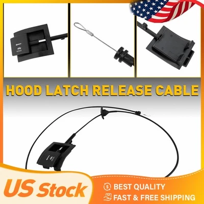 Tirador del cable de la manija de liberación del pestillo del capó para Ford F150 Bronco F250 F350 1992-1997 Foto 1 de 4