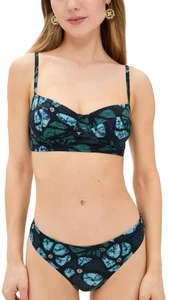 Top de bikini Zahara para mujer, erizo, azul, estampado, XXS-XS - Imagen 1 de 6