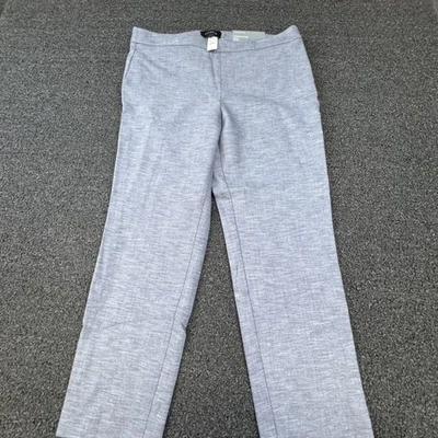 Pantalones Talbots Mujer 12P Gris Chatham Tobillo Pequeño Pierna Ajustada Elastizada Vestido Carrera Foto 1 de 4