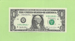 1995* ..UNCIRC $1  D 0513 8481 *  .... 1995  $1  D-*   STAR NOTE - Picture 1 of 2