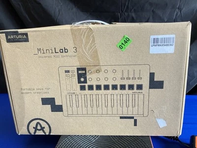 Arturia MiniLab 3 - Compact Universal MIDI Keyboard Controller - White - Image 1 of 4