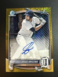 Béisbol Bowman 2025 Josue Briceno Gold Shimmer automático/50 #CPA-JB Tigers - Imagen 1 de 2