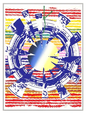 James Rosenquist Miles 1975 S/N Ltd Ed Screenprint Personal Collection Christo - Imagem 1 de 4