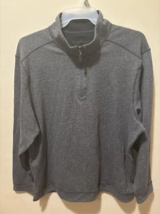 Tommy Bahama Mens Sweater XL Light Grey 1/4 Zip Pullover Sweater - Picture 1 of 12