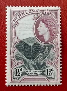 ST. HELENA 1953 1-1/2d MNH Queen Waterfall Mi 125 Scott 142 Sg 155 4545 - Picture 1 of 3
