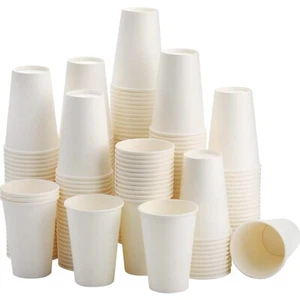 300 x 7oz Einwegbecher Papier Kaffeebecher, 200ml Coffee-to-Go Papier Tassen ... - Bild 1 von 6