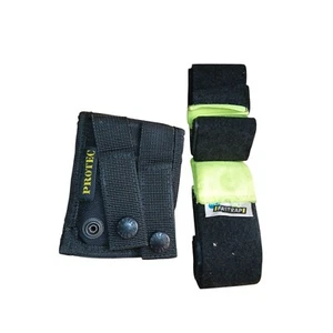 Protec Molle Leg Restraints In Pouch Fast Straps Black Police Security Tactical - Picture 1 of 7
