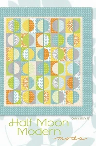 Half Moon Modern quilt pattern project sheet by Moda Fabrics - Picture 1 of 2