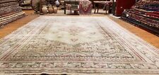 Beautiful Antique Cr1930-1949's Natural Sage Green Dye Oushak Area Rug 7x10ft