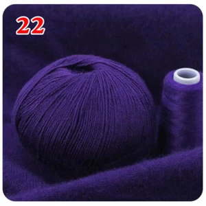 Mongolian Cashmere Hand-knitted Cashmere Yarn Wool Knitting Yarn 50g Ball Scarfs - Picture 1 of 62