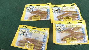 4 Confezioni Calcutta Split Tail Rootbeer Fiocco Oro 3/8 oz 4" Nuove 5 in Confezione - Foto 1 di 2