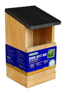 Wooden Robin Nest Box Wild Bird Care A04380 Gardman - Picture 1 of 1