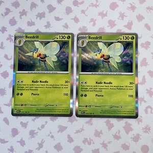 2x Pokemon TCG Beedrill 015/165 Scarlet & Violet 151 Rare Holo NM/M - Picture 1 of 3