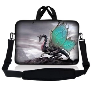 15.6 Inch Laptop Bag Sleeve Carry Case w/ Shoulder Strap Macbook Acer Dragon - Picture 1 of 3