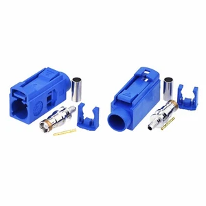10 pz Fakra C donna connettore a crimpatura blu per antenna GPS auto RG316 RG174 cavo - Foto 1 di 4