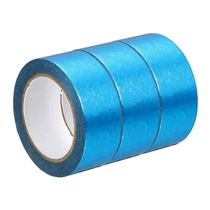 3pcs 15mmx5m Metallic Washi Tape Masking Foil Adhesive Craft, Light Blue - Picture 1 of 5