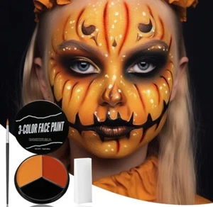 Bobisuka Kit Pittura Viso 3 Colori - Trucco Professionale "Zucca" - Foto 1 di 6