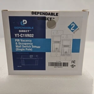 2 YT-C1VR02 ~ PIR Occupancy/Vacancy Sensor Switch, Dependable Direct Ivory ~ NEW - Picture 1 of 10