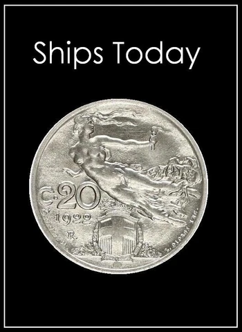 20 CENTESIMI Italy Coin - 22mm Victory in Flight Italian Silver - NEAR MINT Cover