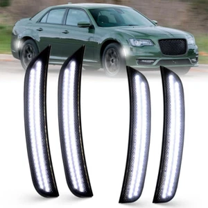 4PC For 2015-2023 Chrysler 300 300C 300S Front Rear LED Bumper Side Marker Light - Picture 1 of 14