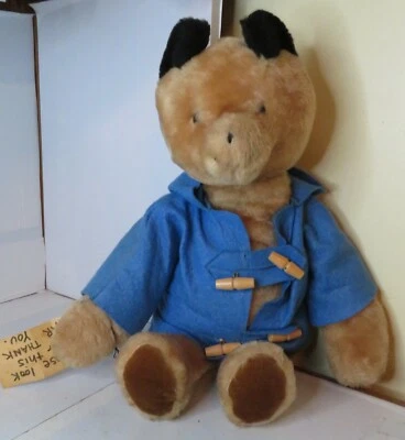 De colección 1975 Oso Paddington Peluche Edén Juguetes Más Oscuro Perú a Londres Inglaterra 18" Foto 1 de 4