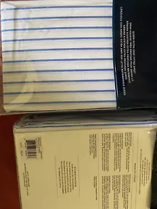 RALPH LAUREN Prescot Stripe Blue White Queen Sheet set 4pc - Picture 1 of 2