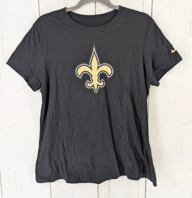 Nike Size Large Womens Black New Orleans Saints Logo Short Sleeve Cotton Tshirt - Image 1 of 4
