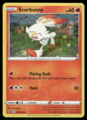 SWSH: Sword & Shield Promo Cards #SWSH244 Scorbunny (Cosmos Holo) - Image 1 of 2