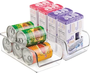 Idesign Linus Plastic Fridge and Freezer Storage Organizer Bin, Clear Container - Picture 1 of 8