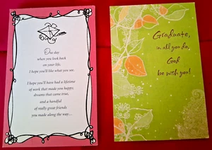 7 1/4 X  4 3/4" THE LORD BLESS U AND KEEP U. GOD BE W/U, ETC. " GRADUATION CARD - Picture 1 of 3