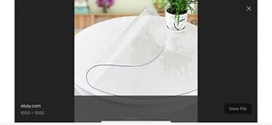 2mm Thick Clear Transparent Vinyl PVC Round Tablecloth Table Protector Cover - Picture 1 of 6