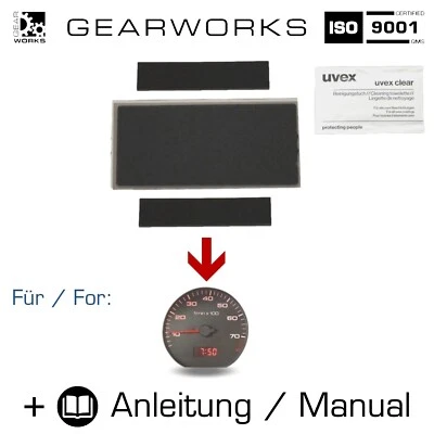 GEARWORKS Display Orologio Digitale per AUDI 80 100 200 V8 Orologio LCD Riparazione V1