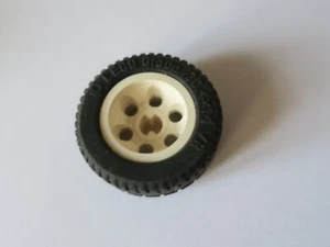 LEGO  2994 - ROUE + JANTE 30.4x14 VR  / WHEEL TIRE WHITE  - DIAMETRE  3. CM - Bild 1 von 2