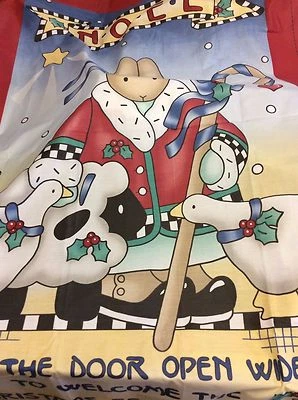 DAISY KINGDOM NOEL CHRISTMAS DOOR PANEL-COTTON FABRIC 34 W X 59 H - Image 1 of 3