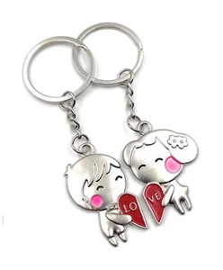 Keychain Love Sweet Puppy Love Metal Pendant Charm - Picture 1 of 5