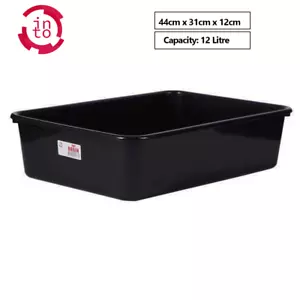 5 x Rectangular Plastic Wash Basin 12L Tub Oil Tray Storage Basket Container Box - Picture 1 of 3