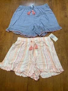 Jessica Simpson Girls Pink & Blue Shorts XL Youth 2 Pair New - Picture 1 of 7