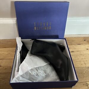 BNIB Stuart Weitzman Black Leather ankle  Boots UK size 7.5