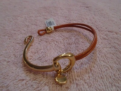 Brass and Leather Charm Bracelet - Image 1 of 4
