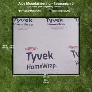 Tyvek Footprint for the Alps Mountaineering Tasmanian 3 Tent - Picture 1 of 2