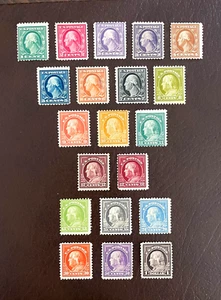 US Scott #498-518 W-F Series Mint, LH / VLH, Includes #512a, No #500 or #505. - Picture 1 of 2