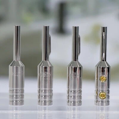 Audio Pure Copper Rhodium Plated Locking Speaker Banana Plug f Cables DIY - Image 1 of 4