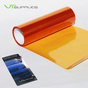 30 x 200cm [ Orange ] Headlight Tint Film Tail light Car Fog Vinyl Wrap - Picture 1 of 4