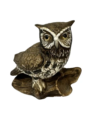 керамическое животное домашний декор сова на ветке дерева - Изображение 1 из 4