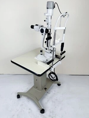 Lâmpada de fenda Reichert XCEL 400 com mesa de motor elétrico modelo 12580 série 22417 - Imagem 1 de 4